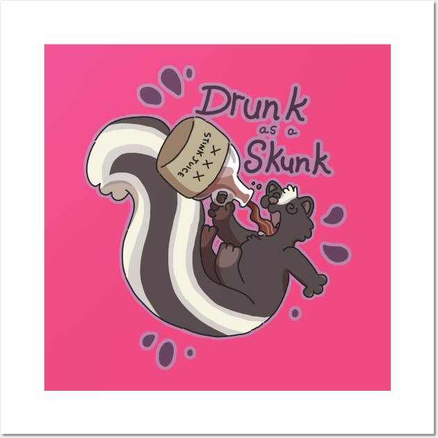 Drunk as a Skunk Wall Art by goccart